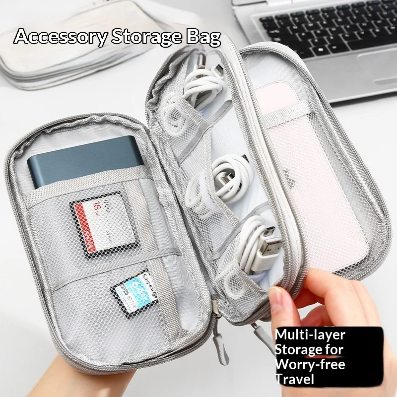 Tech Accessories Case - Multi Layer Travel Cable Organizer Bag
