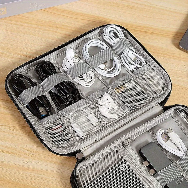 Tech Accessories Travel Organizer Pouch - 1 Pack Portable Electronic Accessories Storage