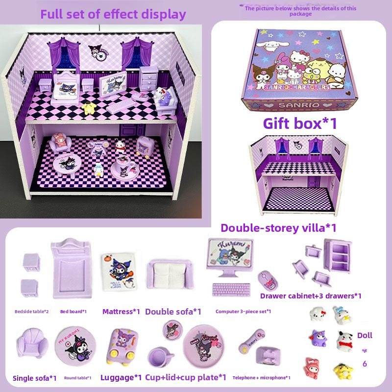 Cute Cartoon Miniature Dollhou - Kawaii Tech Accessories review and price