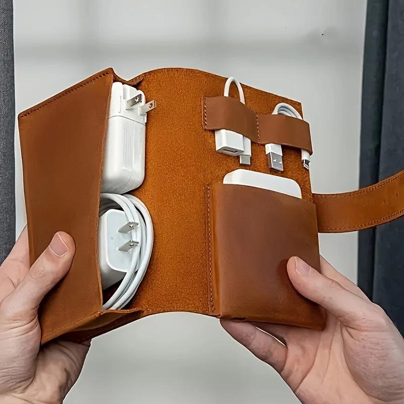 1PC PU Leather Multi-Compartme - Tech Accessories Travel Organizer Pouch review and price