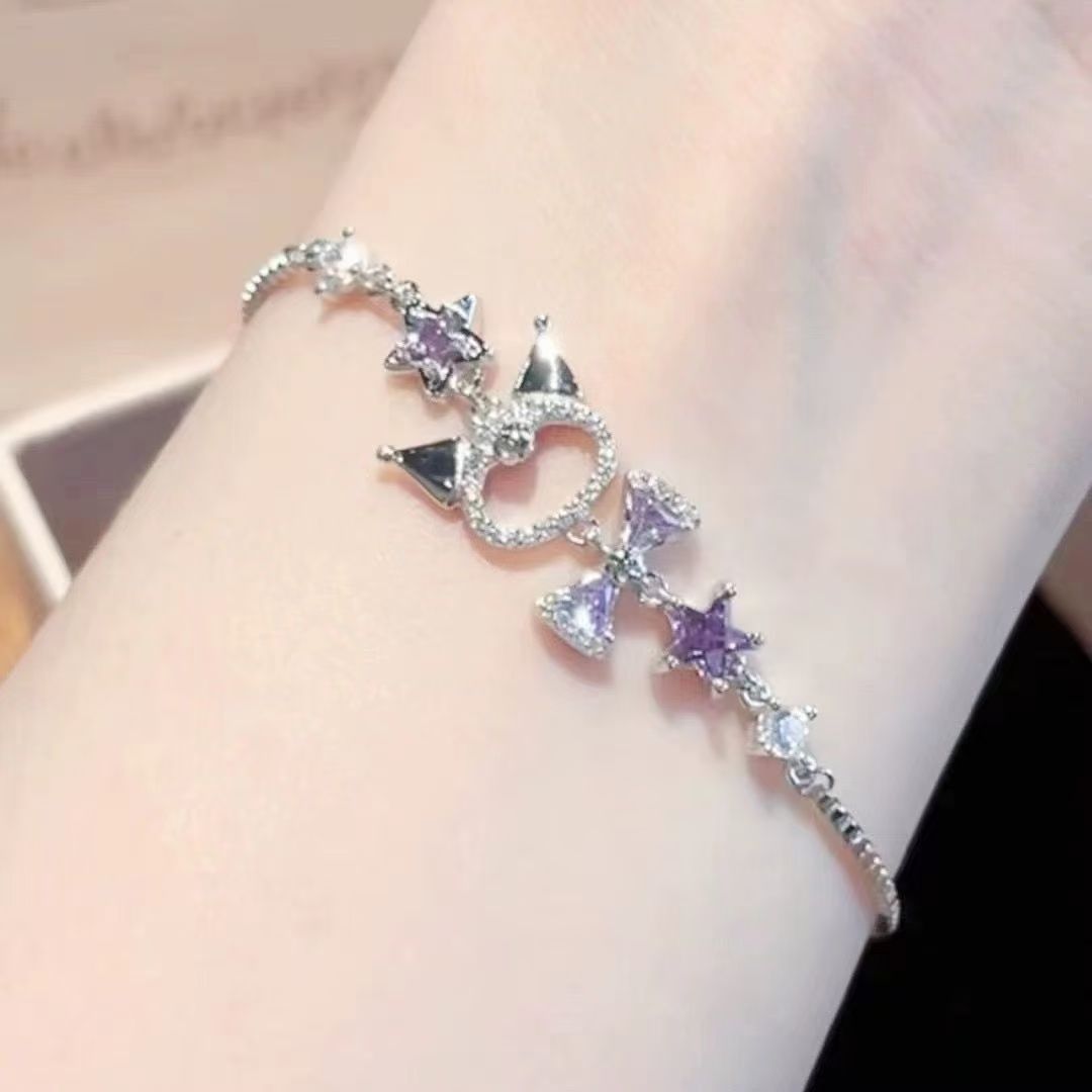 Kuromi Inspired Charm Bracelet - Kawaii Tech Accessories review and price
