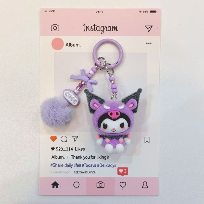 Fashion Kuromi Figure Resin Ke - Kawaii Tech Accessories review and price